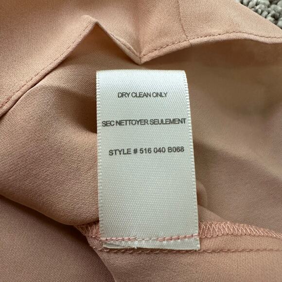 Rebecca Taylor light pink silk long sleeve v-neck top size 12 - Picture 8 of 14